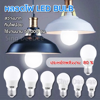 หลอดไฟปิงปอง LED BULB ขั่วหลอด E27 ประหยัด กินไฟน้อย ให้แสงสว่างมากกว่าหลอดธรรมดา อายุการใช้งาน: 50,000 ชั่วโมง 🚚ส่งไว🚚