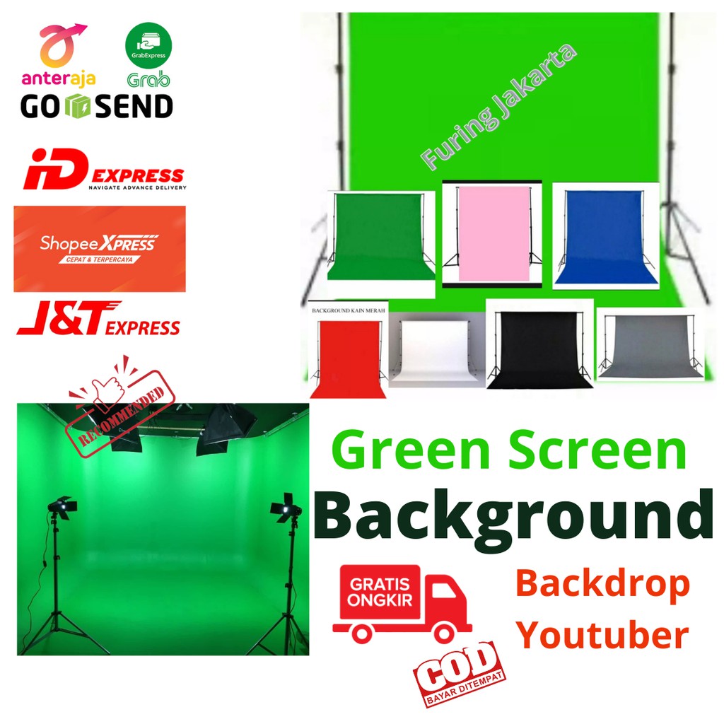 ขายดี!! สตูดิโอฉากหลังภาพ Youtuber พื้นหลัง Greenscreen