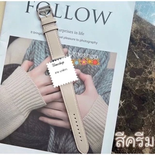 สายนาฬิกา Watch 11 10 9 7 6 se 8 ultra ใหม่บางสายหนัง ปรับง่าย ขนาด 38/40/41/42/44/45/46/49มม strap สำหรับ PU
