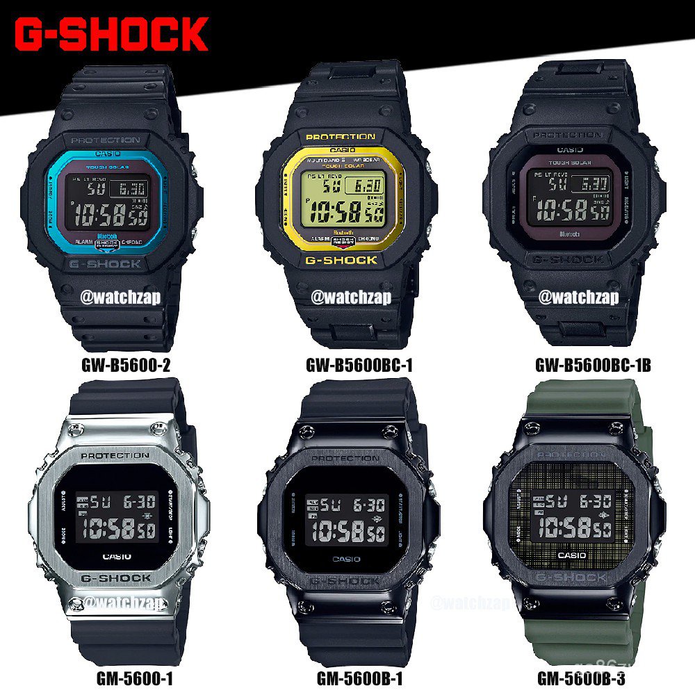 ใหม่Casio G-Shock นาฬิกาข้อมือผู้ชาย สายผสมสเตนเลสสตีล/เรซิน รุ่น GW-B5600 GW-B5600BC-1 GW-B5600BC-1DR GM-5600 GM-5600B