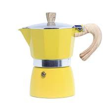 yellow หม้อกาแฟหนา หม้ออลูมิเนียม แปดเหลี่ยม เครื่องชงกาแฟ หม้อกาแฟ moka pot
