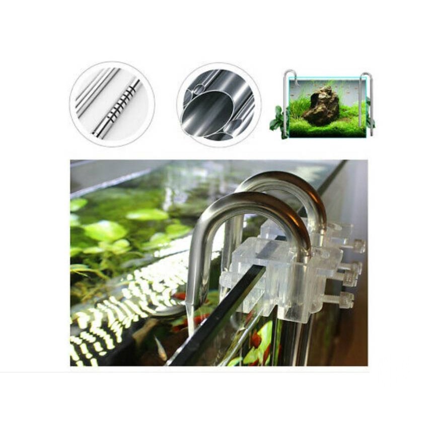 Mufan Inflow Outflow Stainless Steel Tube 12mm/16mm ท่อนำน้ำเข้า-ออกตู้ปลา ตู้ไม้น้ำ ขนาด 12มม.และ 16มม พร้อมตัวล็อคท่อ ราคา ถูกที่สุด ดีลบีเคเค แกลเลอรีภาพที่ 5