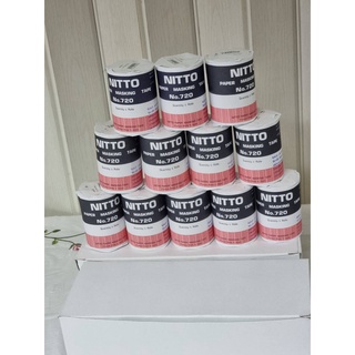 NITTO No.720 เทปลอกเลขตัวถัง หลอดละ 5 ม้วน Paper Masking Tape เทปกาวเนื้อกระดาษ