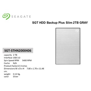 Seagate 2TB New Backup Plus Slim External Hard Drive Portable 2.5" USB 3.0 (STHN2000401)