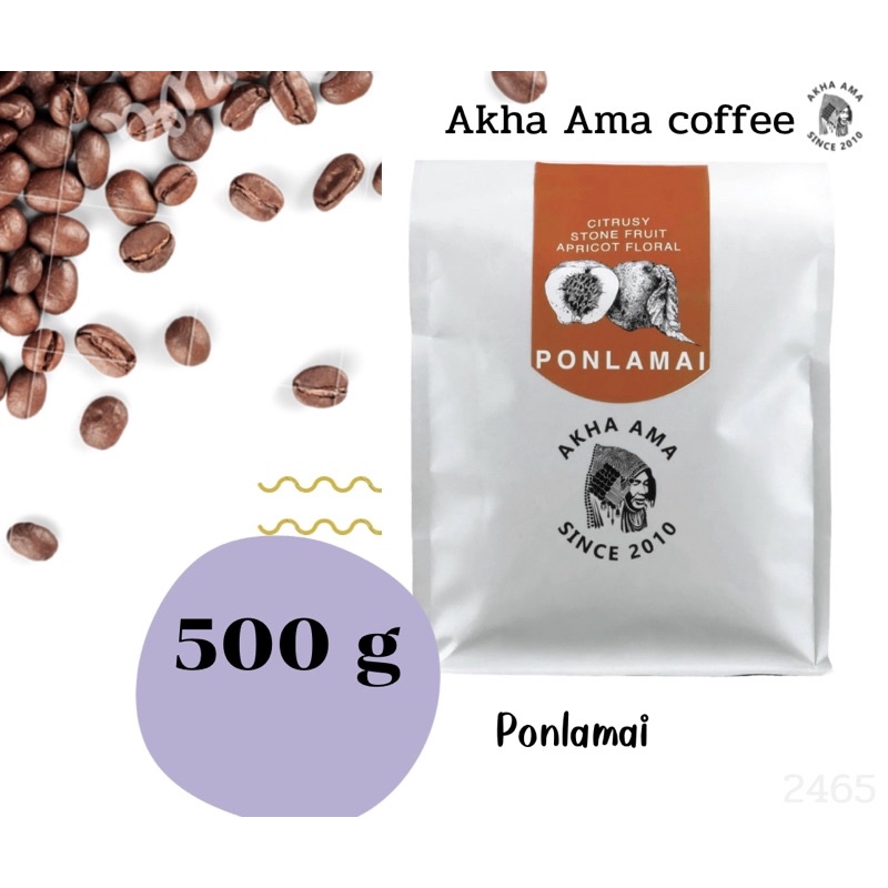 PONLAMAI AKHA AMA COFFEE เมล็ดกาแฟคั่ว อาข่าอาม่า(คั่วอ่อนมาก)