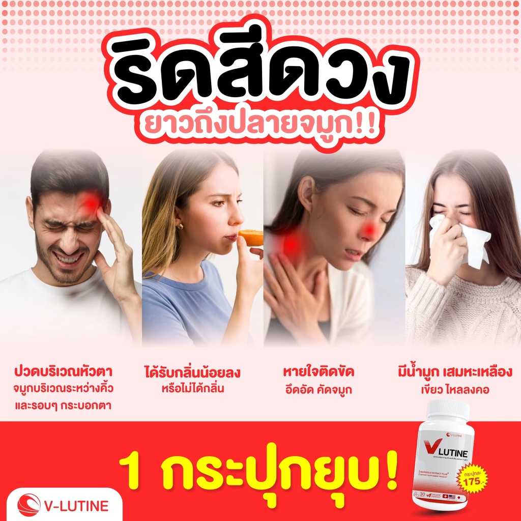 ของแท้จัดส่งฟรี วีลูติน จัดการริดสีดวงจมูก ลดอาการภูมิแพ้ ไซนัส ไอ จาม ...