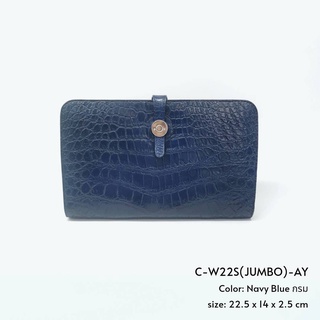 Prang Crocodile Leather Men Clutch Bag กระเป๋าถือผู้ชาย คลัทช์ผู้ชาย หนังจระเข้ C-W22S(JUMBO)-AY