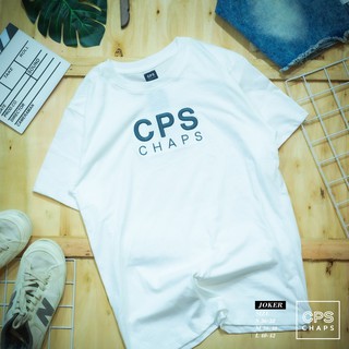 No.40🔖เสื้อยืดแขนสั้นCPS Cotton100% CPSCHAPปักนูน งานปัก~งานป้าย