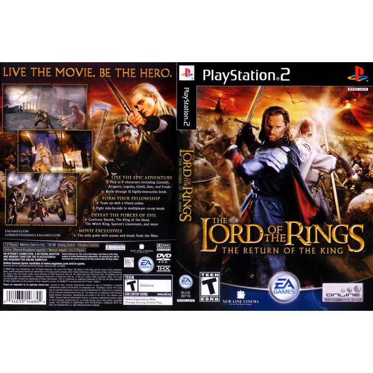THE LORD OF THE RINGS 3 [PS2 US : DVD5 1 Disc]