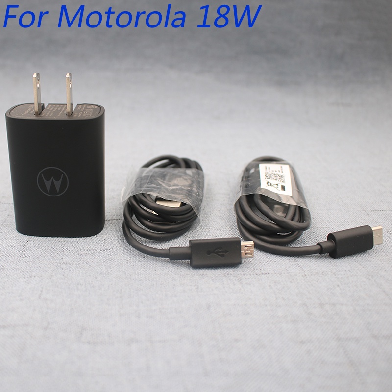 ใหม่ 18W Fast Charger สําหรับ Motorola Turbo Power 1M Micro/ประเภท C สําหรับ Moto Razr 2 Edge + E5 E