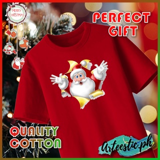 เสื้อยืดผู้ [S-5XL]ผ้าฝ้าย 100% [S-5XL]2023 เสื้อยืด CHRISTMAS HAPPY NEW YEAR TSHIRT DESIGN 27 High Quality Cotton Unise