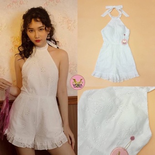 Jumpsuit ผูกคอขาสั้น