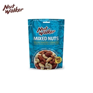 นัท วอล์คเกอร์ มิกซ์นัทเดอลุกซ์ไม่ใส่เกลือ 150 ก. Nut walker Deluxe Roasted & Unsalted Mixed Nuts 150 g.