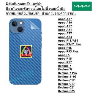 ฟิล์มกันรอยหลัง เคฟล่า oppo A37 oppo A39 oppo A57 oppo A71 oppo A77 oppo A83 oppo F1S/A59 oppo R9/F1 Plus oppo R9S oppo R9S Plus oppo F5 oppo R15 oppo R17 Realme 7 Realme 7i Realme 7 Pro Realme 8-4G Realme C12 Realme C17 Realme C21 Realme C25