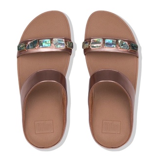 Fitflop Women’s Fino ShellStone Slide สี Rose Gold