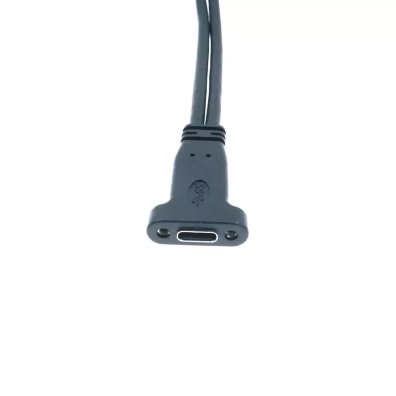 USB3.1 Type-C หญิงไปยัง USB 3.0เมนบอร์ด20-Pin แผงยึดสาย PCI ด้านหลังแผงขยายวงเล็บ0.5เมตรหลัง PC