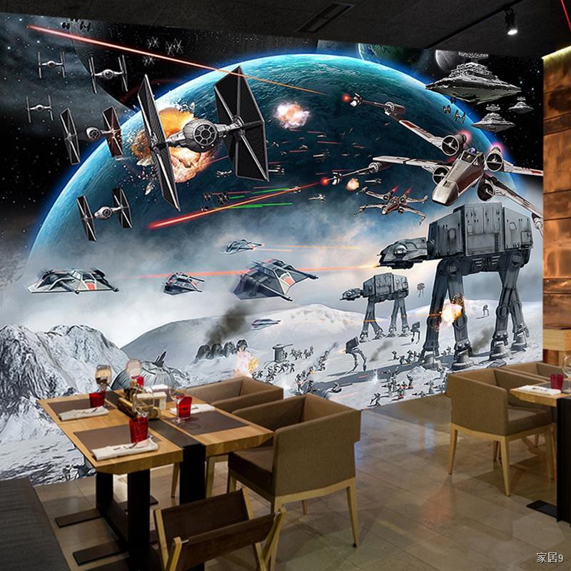 ✤☼Custom Photo Wall Paper 3D Stereo Cartoon Shock Star Wars Mural Kid's  Room Cafe KTV Backdrop Wallpaper For Walls 3 D P | Shopee Thailand