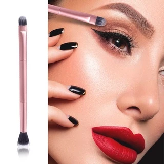 E084 Eye Shadow Brush แปรงแต่งหน้าแบบสองหัวสําหรับแต่งแป้งผสมรองพื้นอายแชโดว์