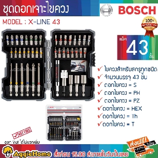 BOSCH ชุดดอกไขควงมือ รุ่น 2607017164 Set (43ชิ้น)