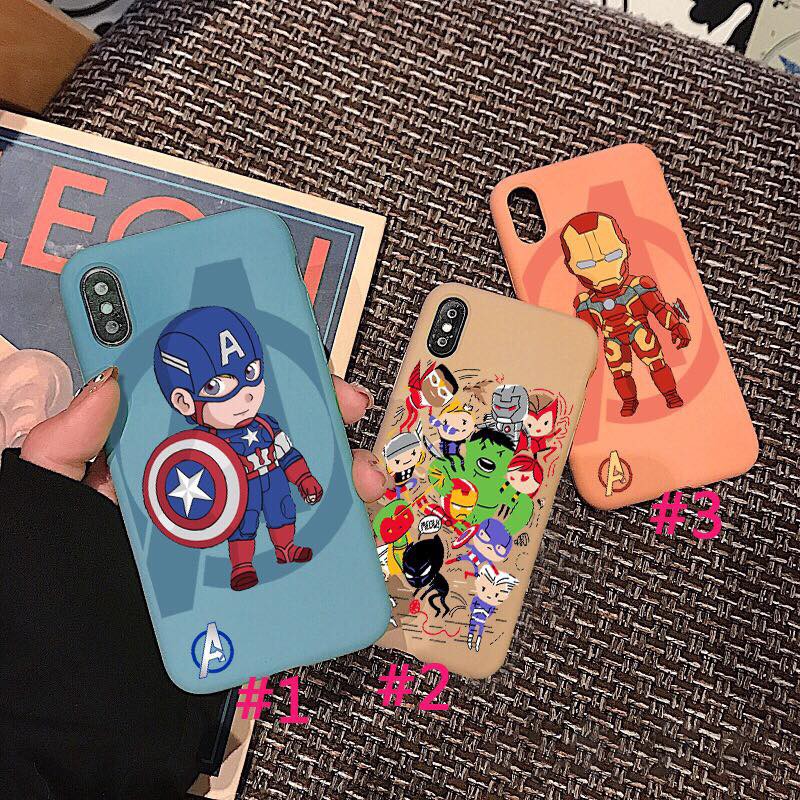 เคสมือถือ iPhone XS XR XSMAX 6/6s 7/8 6plus/6Splus 7plus Avengers Captain America Pattern Ironman 1.