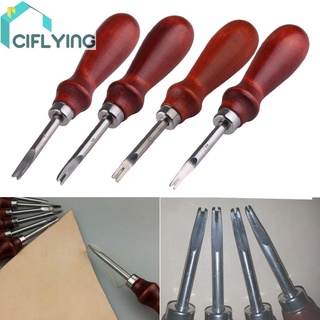 เครื่องมือตัดขอบหนัง Diy ด้ามจับไม้สําหรับทํางานหัตถกรรม