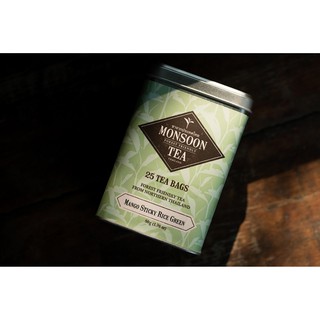 ชาเขียวข้าวเหนียวมะม่วง 25 cotton tea bags Mango Sticky Rice Green Tea from Thailand, Thai Tea ออร์แกนิค Forest tea