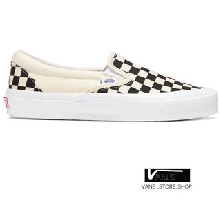 VANS SLIP ON OG LX VAULT CHECKERBOARD BLACK 2020 SNEAKERS สินค้ามีประกันแท้