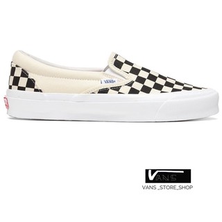 VANS SLIP ON OG LX VAULT CHECKERBOARD BLACK 2020 SNEAKERS สินค้ามีประกันแท้