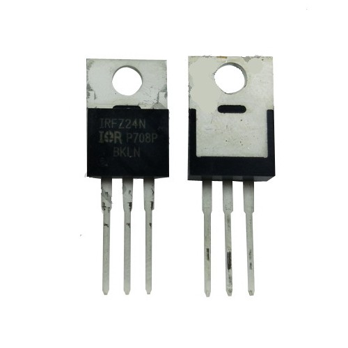 Transistor MOSFET IRFZ24 N-CHANNEL - 60V 17A 0.1Ohm, Boîtier TO-220 - International Rectifier, Neuf