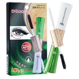 BQ COVER Double Extension Mascara มาสคารา บีคิว 2 หัว บำรุงขนตา พร้อม ปัดขนตายาว กันน้ำ 1 แท่ง