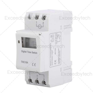 Exceed Timer Switch THC15A เครื่องตั้งเวลาดิจิตอล 16 โปรแกรมมีให้เลือกตามการใช้งาน 220V THC15A