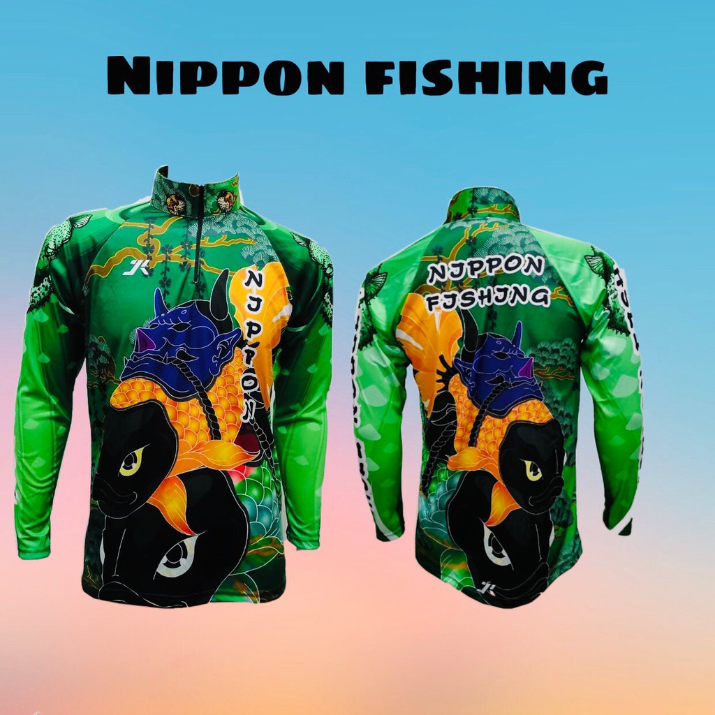 เสื้อตกปลา JK Thailand  สำหรับกีฬากิจกรรมกลางแจ้ง ลาย Nippon Fishing ป้องกันรังสี UV 80% แห้งเร็ว