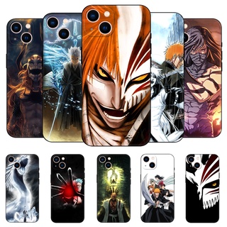 เคสโทรศัพท์มือถือ ซิลิโคนนิ่ม tpu ลายอนิเมะ Bleach สีดํา สําหรับ iphone 13 mini 13 Pro Max