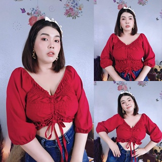 ร้านปอแฟชั่นเสื้อผ้าสาวอวบ อก 38-44 ครอปยาวสม๊อครอบตัว รูดหน้าสวยหรู