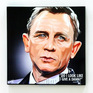 James Bond 007 #2 เจมส์ บอนด์ Daniel Craig รูปภาพ​ติด​ผนัง​ pop art หนัง กรอบรูป แต่งบ้าน ของขวัญ โปสเตอร์