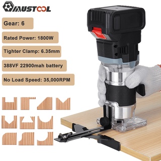 เครื่องแกะสลักไม้ไฟฟ้า ไร้สาย 6 เกียร์ สําหรับ Makita 18V