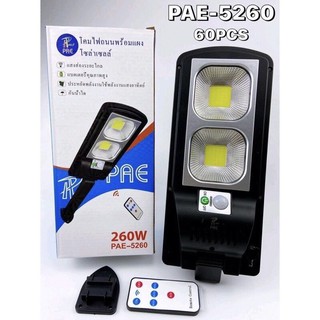 PAE ไฟถนน ( PAE5220-220W / PAE5180-180W ) โคมโซล่าเซลล์ / เปิด-ปิดอัตโนมัติ  ติดตั้งง่าย กันน้ำมาตรฐานIP65