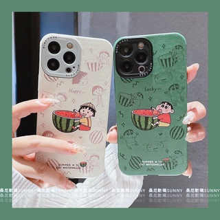 เคสโทรศัพท์มือถือ กันกระแทก ลายการ์ตูนชินจังน่ารัก สร้างสรรค์ สําหรับ iphone 14 Plus 13 11 12 pro max XR