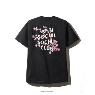 เสื้อเด็กหญิง เสื้อคนอ้วน เสื้อยืดแฟชั่น ❃◆¤ASSC CHERRY BLOSSUM BLACK TEE เสื้อยืดสีขาว เสื้อคู่ Tee