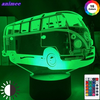 โคมไฟกลางคืน Led ออปติคอล 3d เซนเซอร์สัมผัส Rgb 3d ของขวัญ สําหรับตกแต่งห้องเด็ก