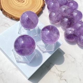 33-36mm หินอเมทิสต์ ทรงกลม ( Amethyst Sphere) High Grade