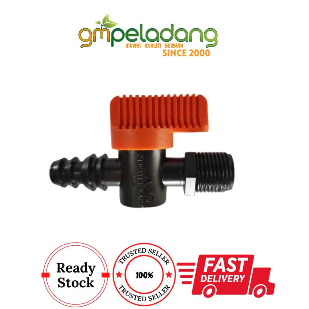 OT วาล์ว STOPCOCK 16mm w/TRACK 1/2" CONNECTOR IRRIGATION PENGAIRAN FERTIGASI