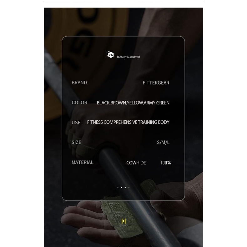 WELSTORE FITTERGEAR ถุงมือฟิตเนส แบบสวมสี่นิ้ว ปกป้องฝ่ามือ ลดการเสียดทาน ( FIT FOUR POWER ) - รูปที่ 4