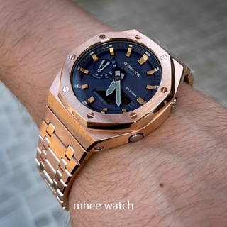 G-Shock Custom AP Style Blue Navy Rosegold Gen2 Full Metal