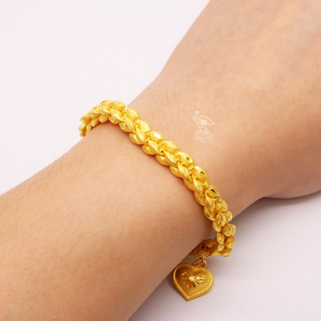 ข้อมือ 1 บาท รวมลายคลาสสิค ทองคำแท้ 96.5% ขายและจำนำได้ มีใบรับประกันทอง เลือกลายและความยาวได้ [ผ่อน0%ผ่านบัตรเครดิต]
