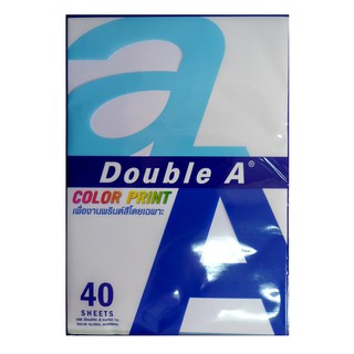 [40แผ่น] กระดาษถ่ายเอกสาร ปรินท์สีโดยเฉพาะ A4 90 แกรม ตรา Double A copy paper