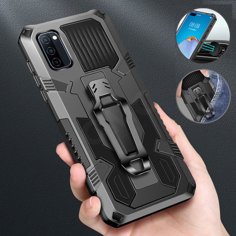 เคส Xiaomi Redmi 9T วงเล็บคลิปกันกระแทกวงเล็บดูดแม่เหล็กที่แข็งแกร่งหุ้มเกราะ Panther ผสมฮาร์ดเคสปลอก