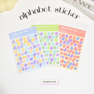 ลด 20% ทั้งร้าน ใช้โค้ด SBC6SU สติ๊กเกอร์ตัวอักษรเฉียงวิ๊งค์ๆ alphabet sticker