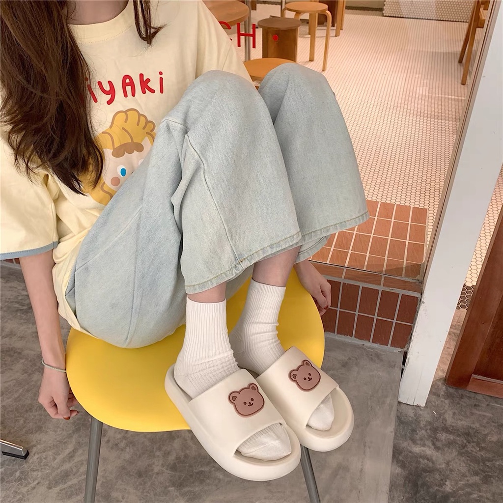 Happy shoe shop  รองเท้าแตะลายหมี สุดน่ารัก งานดีมากๆๆๆ พื้นนุ่มมาก