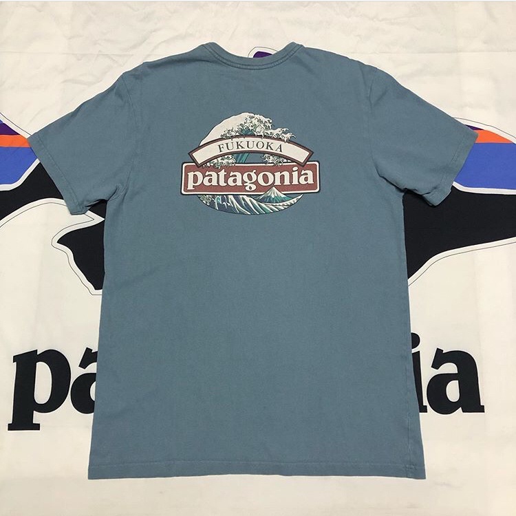 เสื้อยืดแขนสั้นพิมพ์ลายตัวอักษร Limited American Patagonia Patagonia ลําลองสําหรับผู้ชาย